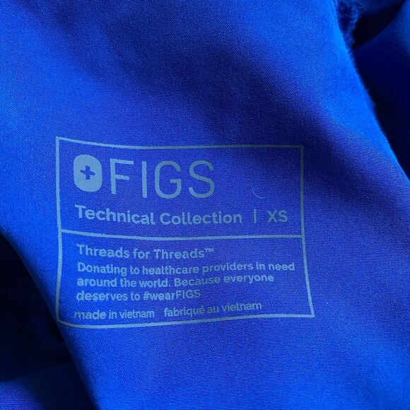 Figs Scrubs Women XS Set Top and Cargo Pants Blue Medical - Picture 13 of 15